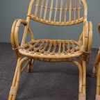 Prachtige Set Van 2 Rotan Fauteuils/ Lounge Chairs Met Armleuningen thumbnail 6