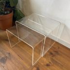 Vintage Design Nesting Tables Plexiglas Set/2 thumbnail 2
