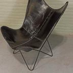 Zwarte Leer Vliender Fauteuil Stoel thumbnail 19