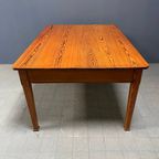 Antieke Pitch Pine Stoffen Tafel Met Twee Laden thumbnail 22