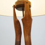 Prachtige Organische Vintage Houten Deens Design Lamp Uit De Jaren ’60 thumbnail 6