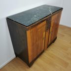 Vintage, Art Deco Dressoir, Wandkast, Wandmeubel Marmer Blad thumbnail 11