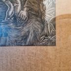 Linoleum Snede Wh Maria En Jezus thumbnail 2