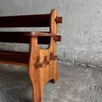 Brutalist Wooden Armchairs ( 3 Seat+2X1Seat Available) thumbnail 13