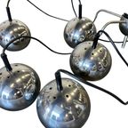 Vintage Chromen Cascade Luster / Hanglamp Met 5 Bollen thumbnail 3