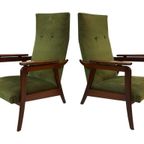 Vintage Fauteuil Set Van Twee Teakhouten Fauteuils Jaren 60 thumbnail 5