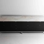 Vintage Mid-Century Dressoir Met Zeldzaam Marmeren Blad Van Florence Knoll thumbnail 11