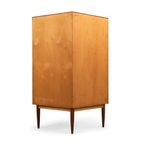 Deens Design Teak Hoek Kast Met Tambour Deuren, 1960S thumbnail 5