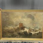 Auguste Henri Musin (1852-1923) “Storm”. thumbnail 2