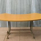 Halfrond Industrieel Bureau/ Winkel Toonbank/Toog/ Sidetable thumbnail 2