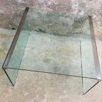 Gallotti En Radice Design Glazen Salontafel , Jaren 80 thumbnail 4