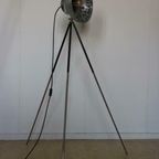 Industriële Vintage Staande Lamp Op Statief, Sfeerlamp thumbnail 9