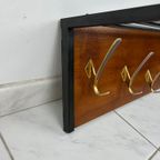 Vintage Mid Century Wandkapstok Met Hoedenrek thumbnail 11