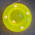 Groen Met Witte Stippen Glazen Paddestoel Tafellamp, Mushroom Lamp thumbnail 5