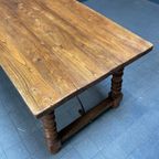 Oude Spaanse Iepen Houten Eettafel thumbnail 23