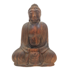 Houten Handgesneden Boeddha Beeld 18cm thumbnail 2