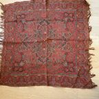 Vintage Antieke Rode Paisley Doek thumbnail 6
