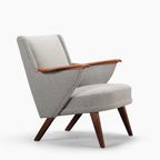 Edgy Deense Design Geherstoffeerde Grijze Fauteuil By Johannes Andersen Voor Cfc Silkeborg, 1960S thumbnail 3