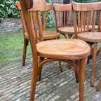 6 + 1 Baumann Bistrostoelen Keukenstoeln Café Stoelen Frans thumbnail 5