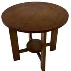 Art Deco Plantentafeltje Bijzettafeltje Eikenhouten Jaren 50 thumbnail 11