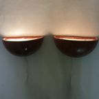 Set Of 2 Ceramic Wall Lights Sconce , 1970S thumbnail 5