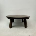 Brutalist Solid Wooden Coffee Table , 1970’S thumbnail 5