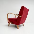 Gerenoveerde Jindrich Halabala Fauteuil, 1950’ thumbnail 6