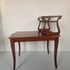 Klassiek Art Nouveau Jugendstil Harp Bijzettafeltje. thumbnail 2