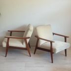 Set Vintage Deense Midcentury Fauteuils Easy Chairs 1960’S thumbnail 2