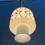 Opaline Glass Pendant Lamp With Gold And Black Drawing thumbnail 13