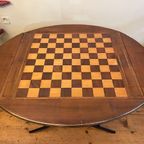 Lage Dambord Tafel Speeltafel Salontafel Vintage Frans thumbnail 10