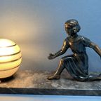 Art Deco Tafellamp, Bureaulamp, Sfeerverlichting, Duurzame Vintage Lamp thumbnail 7