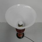 Art Deco Tafellamp, Bureaulamp Met Glazen Kap thumbnail 4