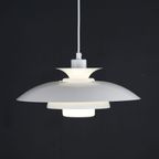 Witkleurige Top Designlamp Van Jeka Metaltryk - Nieuwstaat - Denemarken 1980 thumbnail 6