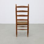 3X Ladder Chair In Oak & Rush, 1960S thumbnail 6