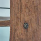 Vintage Eiken Houten Wijnrek Spaans Brutalist Flessenrek thumbnail 8