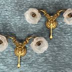Paar Wandkandelaars In Art Nouveau-Stijl. thumbnail 6