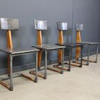Vintage Industrial Chairs, 1970s - Set Of 4 thumbnail 5