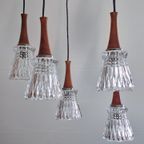 Midcentury Hanglamp Cascade Teak En Kristal thumbnail 6