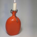 Kandelaar Van Vintage Aluminium Veldfles thumbnail 2