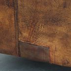 Vintage Stoere Schapenleren Armchair Met Een Hoge Rug En Een Goed Zitcomfort thumbnail 16