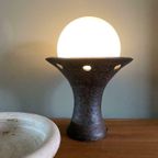Vintage Lamp Keramiek Met Glazen Bol thumbnail 2