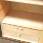 Xxl Vintage Wortelnotenhout Dressoir / Highboard Uit De Jaren ’60 thumbnail 11