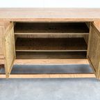 Brutalist Dressoir | Eiken | Sideboard | Jaren 60 | Deens thumbnail 7
