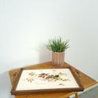 Houten En Aardewerk Dienblad Met Bloemen thumbnail 6