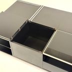Zwart Houten Vintage Salontafel Van Fiarm Met Chromen Details thumbnail 7