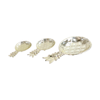 Verzilverde Ananas Schalen Set Van 3 Mid Century Modern Seventies 40Cm | Kerst thumbnail 9