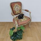 Brocante Vintage Gobelin Queen Ann Stoeltje, Fauteuiltje 03 thumbnail 9