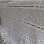 Vintage Sprei. Handwerk Gehaakt. Katoen. 210cmx 190cm. thumbnail 10