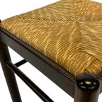 Set Van 4 Donkerbruine Houten Stoelen Jaren 70 Minimalist thumbnail 11